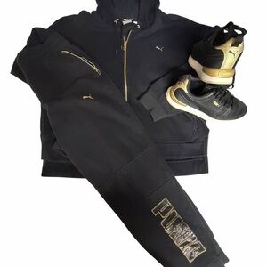 Puma Black and Gold Logo Entire outfit ready to go!
